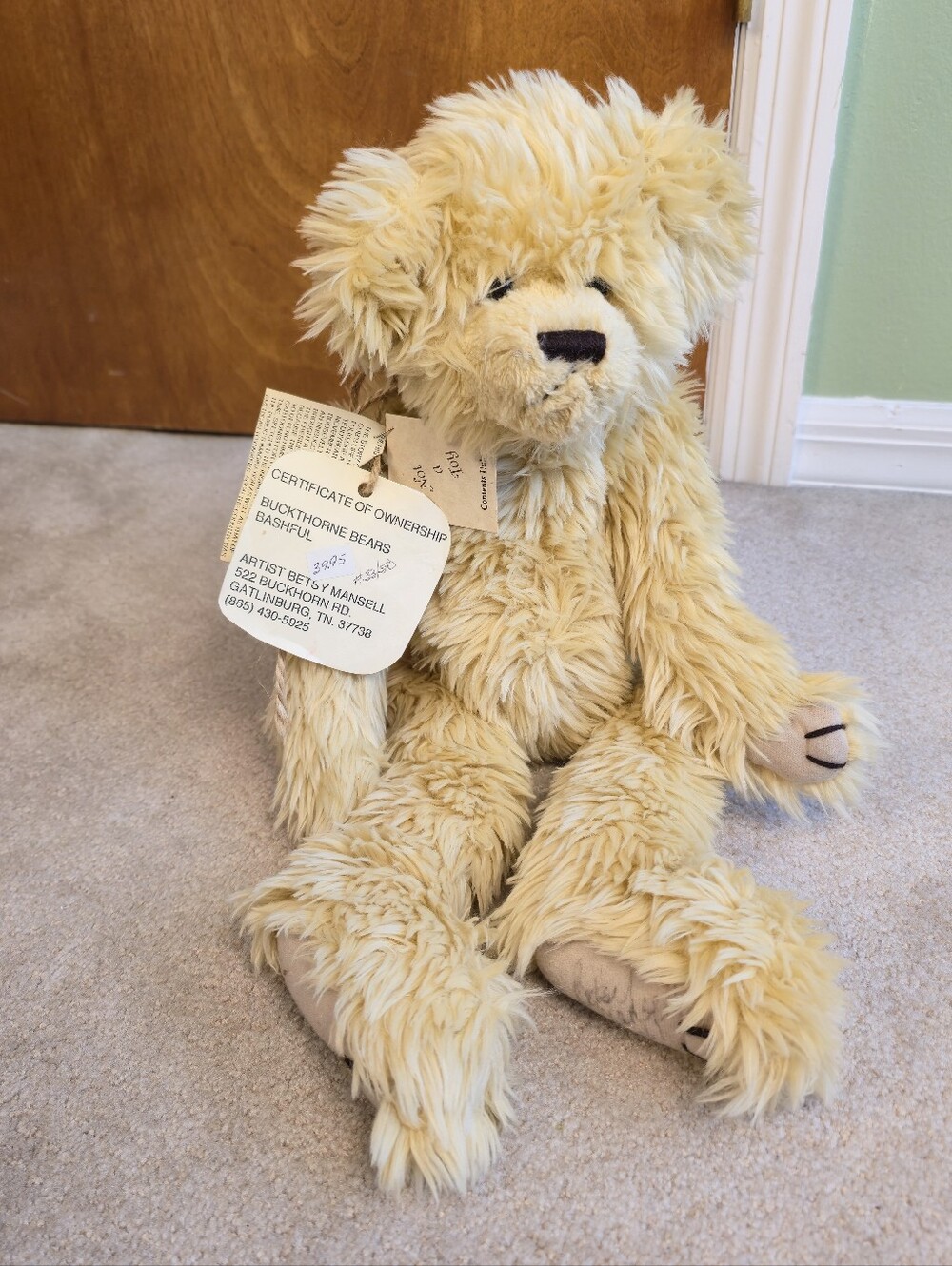 Buckthorne Bears "Bashful" Teddy Bear by Betsy Mansell Signed 2003 COA Ltd 33/50